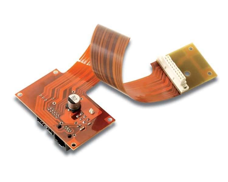 Placa de PCB rígida-flexible desnuda con certificación UL para EV y control de impedancia en color silkscreen negro