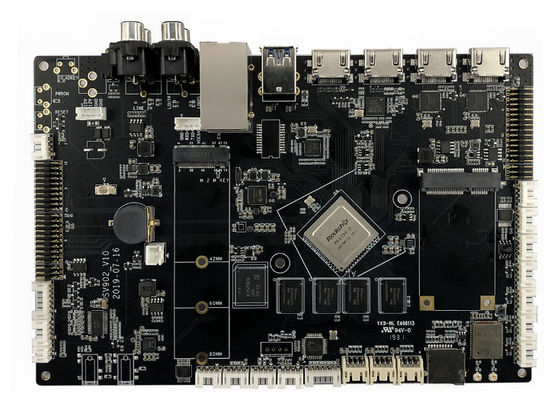 Montaje de placa de circuito impreso de vuelta rápida en negro Prototipo de 8 capas IPC Clase 2